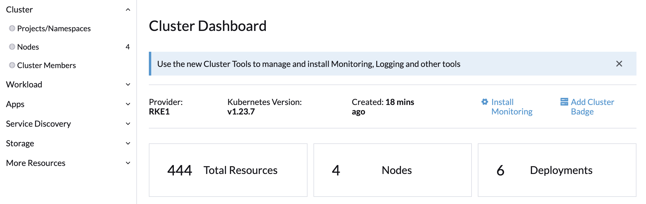 Rancher Dashboard